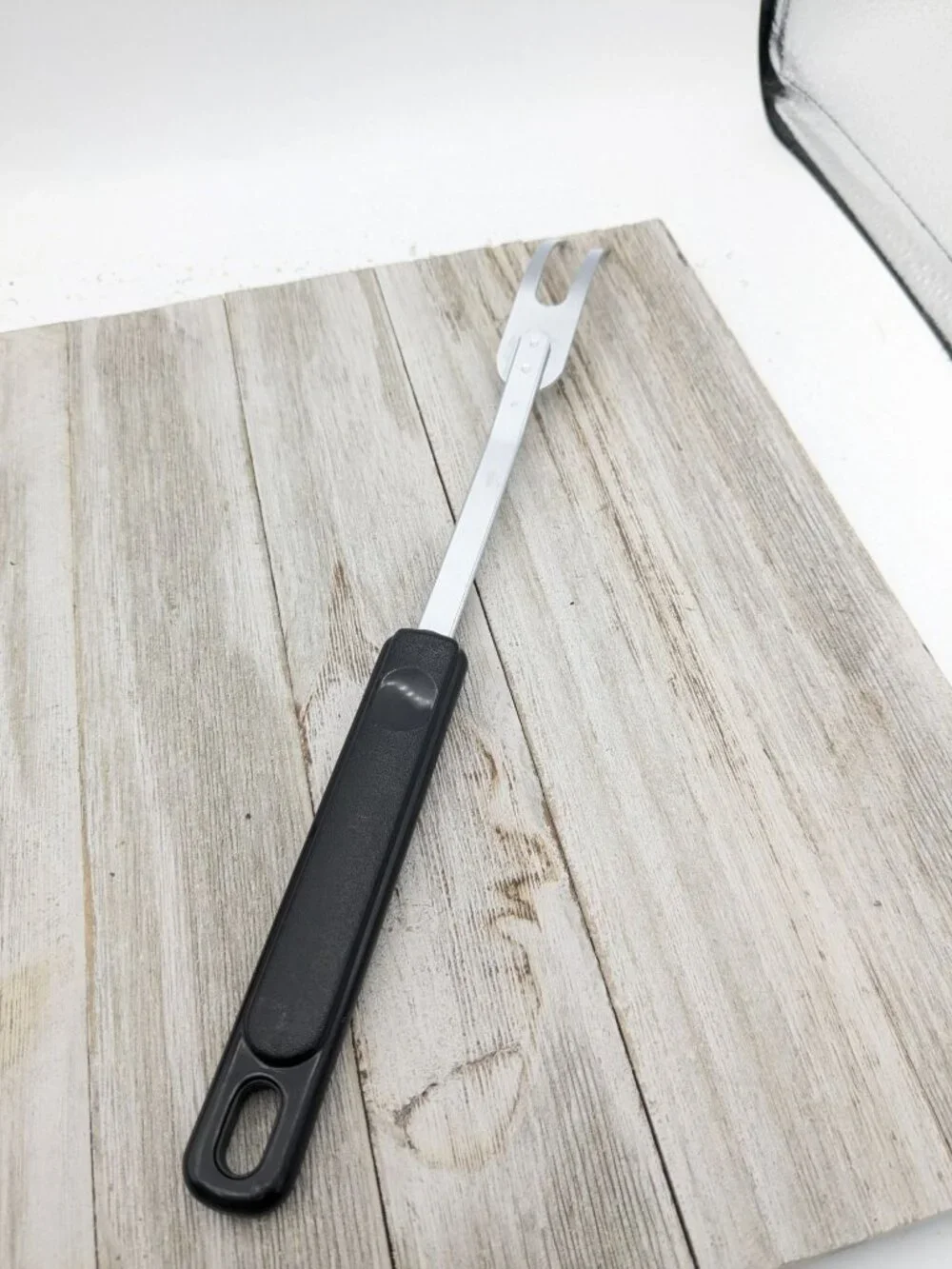 Vintage Ekco 2 Prong Meat Utility Fork Black Handle 11 1/2